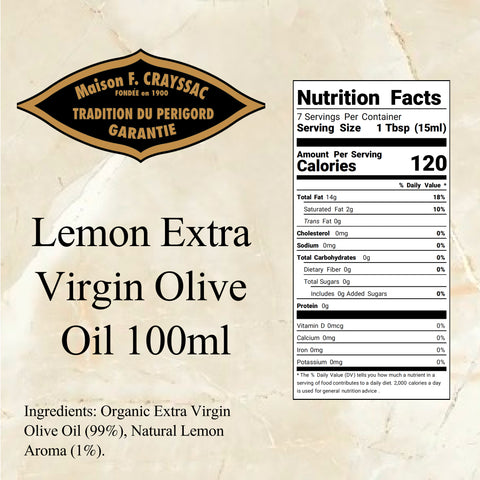 Lemon Extra Virgin Olive Oil (100ml / 500ml)