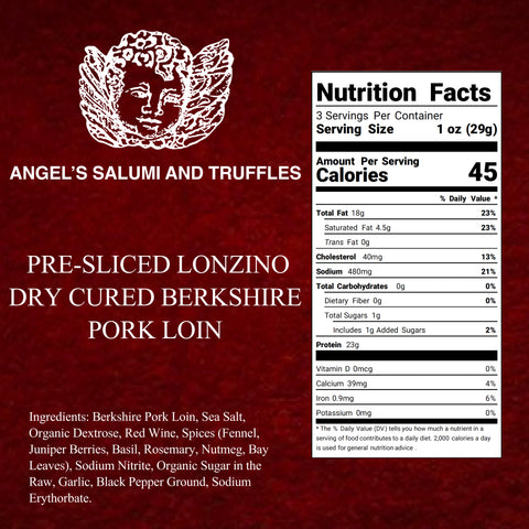 Pre-Sliced Berkshire Pork Lonzino (3oz)