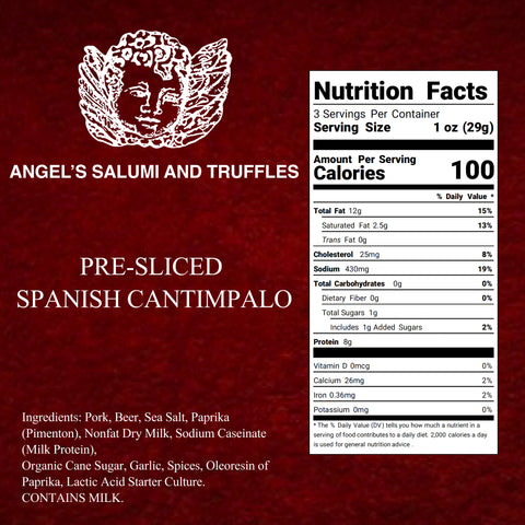 Pre-Sliced Spanish Cantimpalo Salami (3oz)