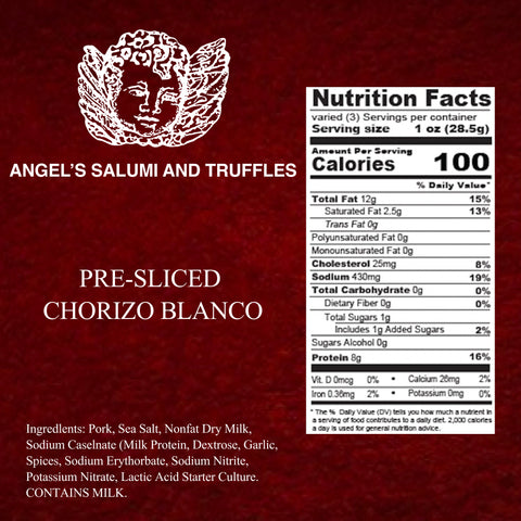 Pre-Sliced Chorizo Blanco Salami (3oz)