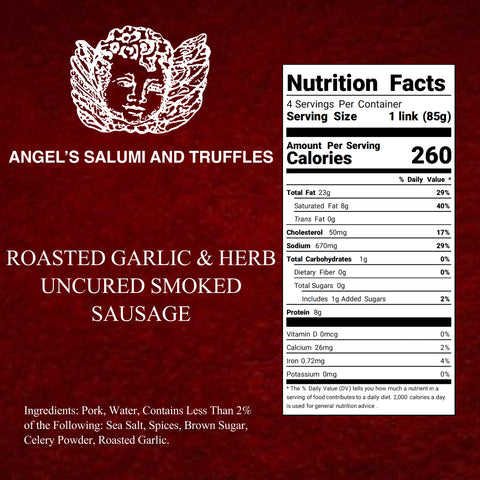 Roasted Garlic & Herb Uncured Smoked Bratwursts (12oz)