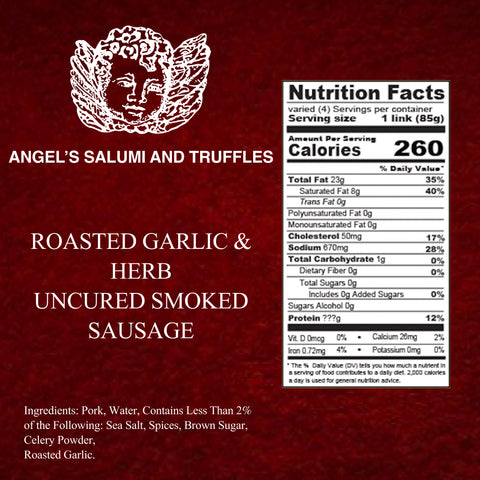 Roasted Garlic & Herb Uncured Smoked Bratwursts (12oz)