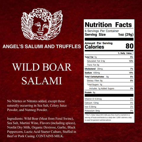 Wild Boar Salami (5.5oz)